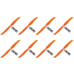 QUARKZMAN 8040 Eliche 8x4 Puntello 2 Pale Ala Fissa Arancione Sostituzione Puntelli con Ring Adattatori per Aeroplano RC Aereo, 8pz