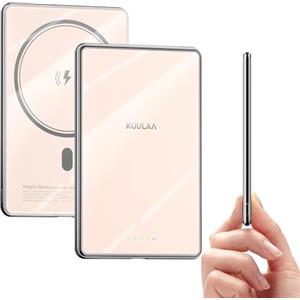 Kuulaa Power Bank Mag-Safe 5000mAh, PD 20W Ultra Slim Caricatore Portatile Wireless Magnetico, 0.27IN Magnetico Powerbank Battery Pack Ricarica Rapida per iPhone 16/15/14/13/12/Mini/Pro/Pro Max
