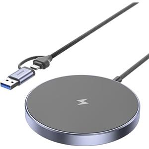 BENFEI Caricatore Wireless Magnetico 15w Compatibile con Caricatore MagSafe/iPhone 16 Pro/Plus/Pro Max/iPhone 15 Pro Max Plus/iPhone 14 13 12 Series, Pad di ricarica wireless Mag Safe, Caricatore Mag