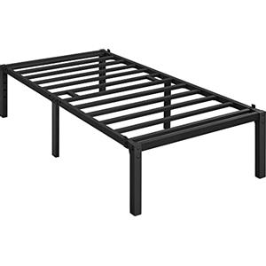 Yaheetech Rete Letto Singolo 41,5 cm in Metallo 90 cm × 200 cm senza Testiera Spazio Aggiuntivo per Camera da Letto