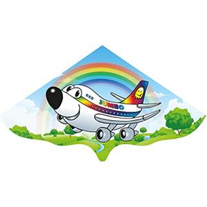 GÜNTHER FLUGSPIELE 1102 - Aquilone per bambini Jumbo, aquilone monofilo in robusto PE foil per bambini a partire da 4 anni con maniglia di avvolgimento e cordino, grande circa 115 x 63 cm