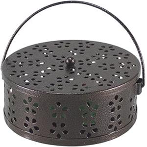 BEPER C206UTI010 Porta Zampirone in Acciaio Inox, da interno o da esterno, Contenitore Sicuro per Zampironi a Spirale Ø13,5 cm - Con Coperchio e Maniglia per Appenderlo, Antizanzare da Esterno