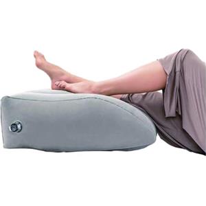 anneratteryer 1 Pezzi Cuscino Letto Cuscino Gambe per Dormire Cuscino per Gambe Gonfiabile Cuscino Alzagambe Migliorare il Sonno,Migliorare la Circolazione e Ridurre il Gonfiore,63x50x24 cm,Grigio