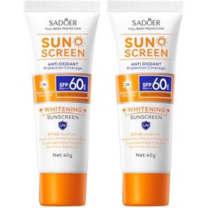 ISAKEN Crema Solare per Il Viso SPF 60 Crema Idratante Anti-Invecchiamento per Il Viso con Controllo Dell'Olio per La Protezione dalle Radiazioni UVA e UVB, 40ml