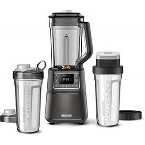 Sencor Super Frullatore Sottovuoto Automatico - Blender Professionale 1500W Multifunzione con Tecnologia Nutri Smart, Miscelazione Multicyclone con 8 Lame - per Smoothies, Zuppe, Noci & Altro