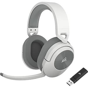 CORSAIR HS55 WIRELESS Cuffie da Gioco Leggere - Dolby 7.1 Suono Surround - Microfono Omnidirezionale - Portata Fino a 50 Piedi - Compatibili con iCUE - PC, Mac, PS5, PS4 - Bianco