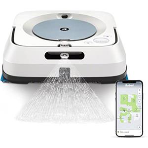 iRobot Braava Jet m6 (6134), Robot Lavapavimenti Wifi, Precision Jet Spray, Navigazione Intelligente, ‎100 W, 0.15 L, Bianco
