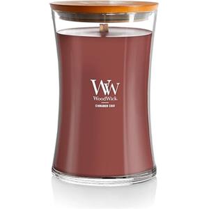 Woodwick Candela Profumata Grande Con Stoppino Scoppiettante, Fino A 130 Ore, Rosso Chai Alla Cannella, Grande