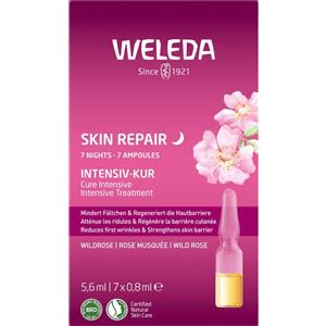 Weleda Wild Rose Trattamento Notturno Intensivo 7 Giorni - 7x0.8 ml per Pelle Liscia e Luminosa