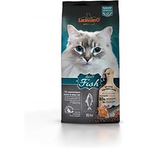 LEONARDO Adult Fish & Rice 15 kg - Alimento secco per gatti adulti con salmone, krill e semi di chia