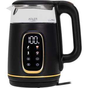 ADLER EUROPE Adler bollitore elettrico 1 litro con regolazione della temperatura - 1,7 L - display LED e pannello touch - 5 programmi di temperatura - funzione di mantenimento del calore - 2200 W