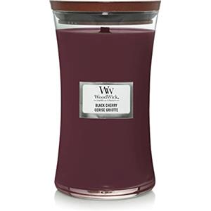 WoodWick candela grande profumata con stoppino scoppiettante | Amarena (Black Cherry) | Durata Fino a 130 Ore