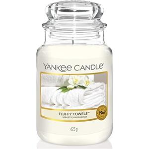 YANKEE CANDLE Candela Profumata In Giara Grande, Soffici Asciugamani, Durata Fino A 150 Ore, Fluffy Towels, ‎10.16 x 10.16 x 17.78 cm, 623 grammi