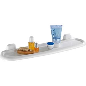Wenko 17943100 Mensola da Parete Pure, Materiale Plastico, 14 x 5,5 x 58 cm, Bianco