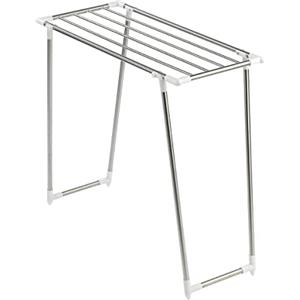 WENKO Stendibiancheria Profi Single - lunghezza asciugatura 5,5 m, Acciaio inossidabile, 87 x 79 x 39 cm, Argento opaco
