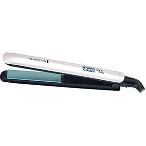 Remington Piastra per Capelli Shine Therapy - Rivestimento Ceramico con ingredienti microattivi per maggiore brillantezza - olio di Argan marocchino e vitamina E, Display LCD, 150-230°C, S8500