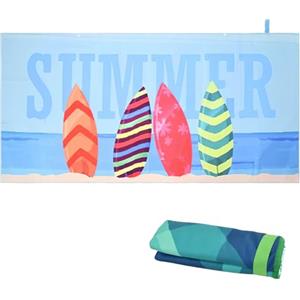 Anseom Telo Mare Grande 180x90cm, Telo da Spiaggia in Microfibra Asciugatura Rapida, Asciugamano Mare Super Assorbente Asciugamano da Bagno per Spiaggia Piscina Viaggio (Skateboard)