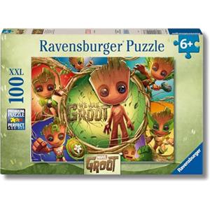 Ravensburger - Puzzles XXL Marvel Groot | Puzzle 6 Anni In Su | Puzzle 100 Pezzi Per Bambini Da 6 Anni In Su | Puzzle Bambini 36 X 49 Cm | Puzzles Ravensburger