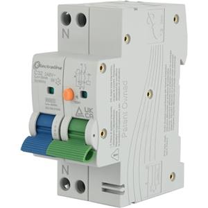 Electraline 87015 Interruttore Magnetotermico Differenziale (RCBO), 32A, Tipo A, Curva C, Sensibilità 30mA, Connessione 1P+N,