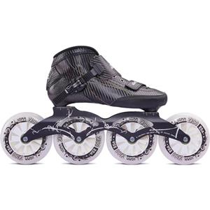 funifuni Pattini da velocità in linea professionali - Pattini a rotelle in fibra di carbonio a 4 ruote Scarpe per uomo Donna Pattinaggio per interni ed esterni Fila singola