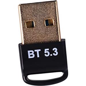 ciciglow Adattatore Bluetooth 5.3, Ricevitore Trasmettitore Dongle USB Bluetooth, Resistenza Al Collegamento, con Spina Placcata in Oro, per 8.1 10 11 (senza driver)