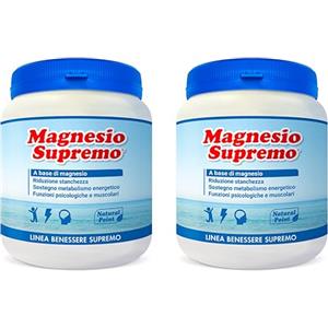 Natural Point Magnesio Supremo - Integratore in Polvere, 2 Confezioni da 300 g per Antistress e Benessere del Sistema Nervoso