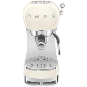 Smeg, Macchina da Caffè Espresso Manuale ECF02CREU, Made in Italy, Cappuccino System, Thermoblock, Tazze Grandi e Funzione Caffè Doppio, Made in Italy, Dimensioni Compatte, 1350W, Panna
