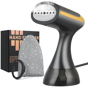 HOTUT Ferro da Stiro Verticale, 300 ml Stiratrice Verticale, 1500W Ferro da Stiro da Viaggio, 20s Riscaldamento Rimozione Rapida Delle Rughe Stiratrice a Vapore Portatile per Casa e Viaggio