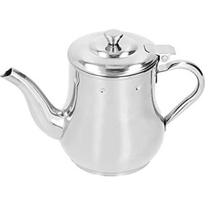 Joyzan Teiera in Acciaio Inossidabile con Infusore, Tè Bollitore Filtro Contenitore Olio Latte Pentola per Cucina Hotel Ristorante Teiera Classica Piano Cottura Lucidata a Specchio 500ml(Colore vero)