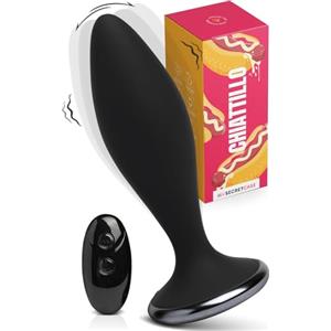 MySecretCase Dilatatore Ano per Donna Plug Anale Vibrante con Comando a Distanza. Dilatatore Ano per Uomo 10 Modalità di Vibrazione Vibratore Anale Anal Plug Ricaricabile USB Waterproof