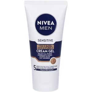 Nivea (Beiersdorf SpA) Nivea Men Sensitive Viso e Barba Cream Gel 50 ml, Crema viso uomo per un sollievo dalle irritazioni - risparmia il 10% con codice: nivea10 ml