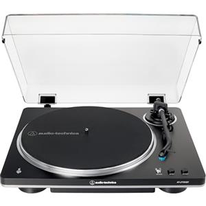 Audio-Technica AT-LP70XBT Giradischi wireless completamente automatico con trasmissione a cinghia( Nero/Argento)