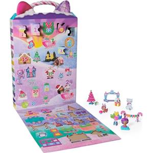 DREAMWORKS GABBY'S DOLLHOUSE Calendario dell'avvento DreamWorks Gabby's Dollhouse, 24 Giocattoli a Sorpresa con Personaggi, Adesivi e Accessori per la casa delle Bambole, Giocattoli per Bambine e Bambini dai 3 Anni in su