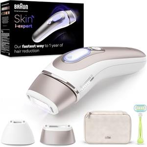 Braun Skin I·Expert Epilatore Luce Pulsata Smart, Depilatore Corpo Donna, Alternativa Laser Peli Donna, App Gratuita, Include Custodia e Rasoio Venus, Luce Pulsata Braun, 2 Testine Viso e Corpo PL7147