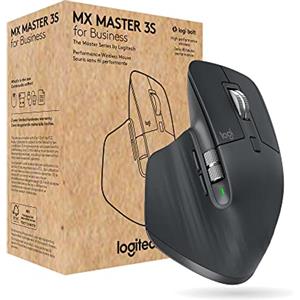 Logitech MX Master 3S for Business, Mouse Wireless con Clic Silenzioso, 8K DPI, Ricevitore USB Logi Bolt Protetto, Bluetooth, USB-C, MagSpeed, Windows/Mac/Chrome/Linux - Grigio
