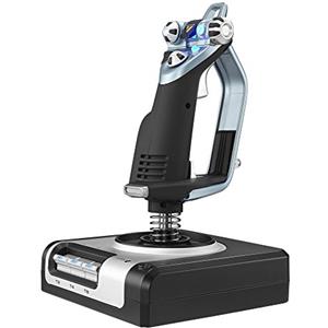 Logitech G Saitek X52 Controller di Simulazione con Acceleratore, Joystick X52 HOTAS, Display ‎LCD, Pulsanti Illuminati, Acceleratore Progressivo, Centraggio ‎Molla, 2USB, PC ‎‎- Nero/Argento