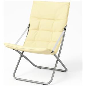 BAKAJI Spiaggina Pieghevole Portatile Sedia Canapone Sdraio Richiudibile Struttura in Tubolare di Alluminio Rivestimento in Tessuto Oxford Imbottito per Spiaggia Mare Campeggio (Beige)