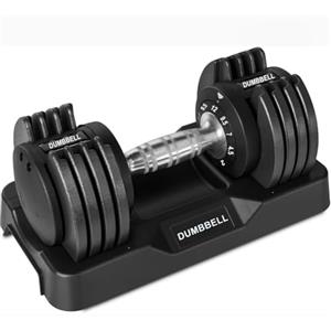 BAKAJI Manubrio da Palestra Regolabile da 2 a 12 kg per Allenamento con Pesi, Pesi Intercambiabili con Manopola e Supporto, Ideal per Body Building, Allenamenti in Casa, Palestra, Pesistica, Braccia