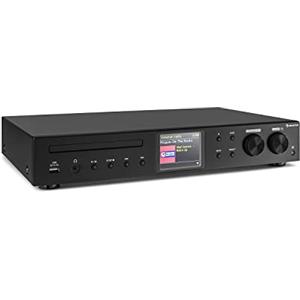 AUNA iTuner CD - Sintonizzatore DAB, Radio Digitale,Lettore Rete Audio Hi-Fi, DAB+ FM, Bluetooth, Lettore CD, Wi-Fi, Spotify Connect, App UNDOK, USB, Telecomando Infrarossi, Nero