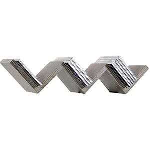 BAKAJI Libreria Mensole da Parete Moderna Design Zig Zag Mensola Scaffale in Legno Melaminico Dimensione 59 x 12 x 12 cm (Olmo)