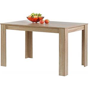 BAKAJI Tavolo Sala da Pranzo Cucina Forma Rettangolare Design Moderno in Legno MDF Finitura in Melammina Dimensione 120 x 80 x 74 cm Arredamento Casa (Acero)
