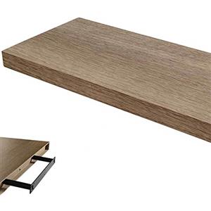 BAKAJI Mensola Scaffale da Parete Design Moderno in Legno MDF Ripiano Libreria Design Moderno Dimensione 60 x 25 x 4 Decorazione Parete Casa (Rovere)