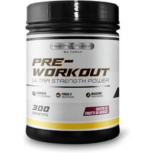Healthy FUSION Potente Pre-Workout | Beta Alanina, Creatina, Taurina, Citrullina, Betaina, Caffeina e Vitamine | Potenzia e migliora le prestazioni energetiche | Maggiore forza muscolare e resistenza fisica | 300g