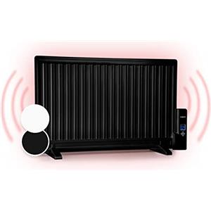 oneConcept Stufa Elettrica Basso Consumo, Termosifone Elettrico Silenzioso da 800W da Muro, Radiatore ad Olio Indipendente e Portatile Smart, Termosifone ad Olio con Touch Control e Termostato