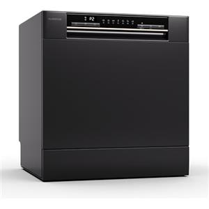 Klarstein Lavastoviglie 8 Coperti, Lavastoviglie Libera Installazione Silenziosa con 6 Programmi di Lavaggio, Mini Lavastoviglie Piccola, Lavastoviglie Mini da Tavolo Compatta e Facile da Installare