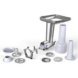 Klarstein Chiara - Tritacarne per Robot da Cucina - Accessorio Versatile, 4 Lame in Acciaio Inox, 3 Dischi Forati, Facile Preparazione delle Salsicce, Compatibile con Robot da Cucina Chiara