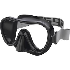SEAC Natua - Maschera Monolente in Silicone Ipoallergenico per Snorkeling e Immersioni, Nero