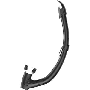 SEAC Fast WV Snorkel Unisex Adulto con Boccaglio Ergonomico in Silicone, Sistema Anti-Splash e Valvola di Scarico - Nero/Nero