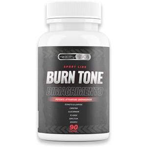 Healthy Fusion Burn Tone Brucia Grassi | Potente Integratore Dimagrante con Azione Brucia Grassi |Tè Verde + L-Carnitina + Zenzero | Soppressore dell'Appetito | Formula per la Perdita di Peso 90 Caps