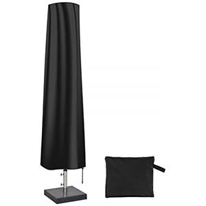 QH-Shop Custodia protettiva per ombrellone da giardino, impermeabile e antipolvere, resistente ai raggi UV, con custodia di stoccaggio, 190 x 30 x 50 cm, nero